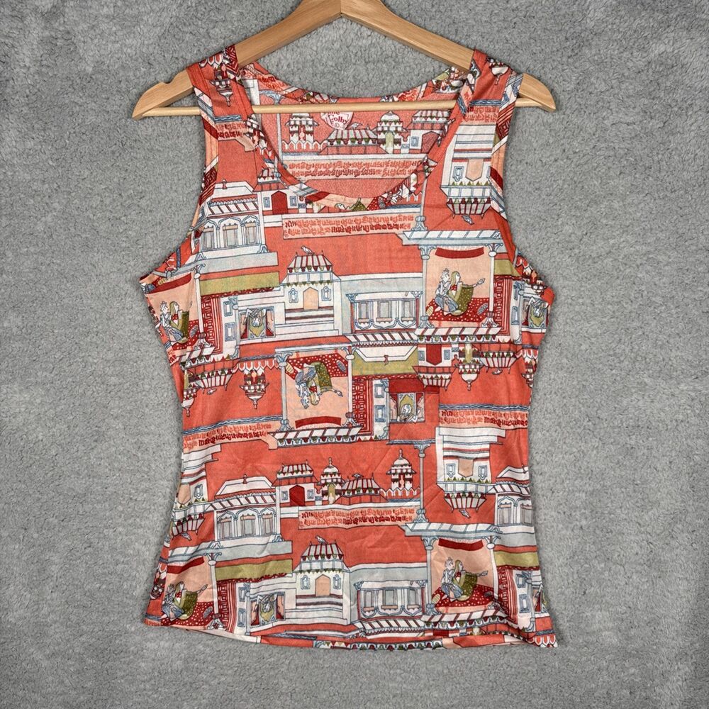 Vintage 80s Jane Colby EURO Y2K Tank Top Size Large USA Made Stretchy Mesh